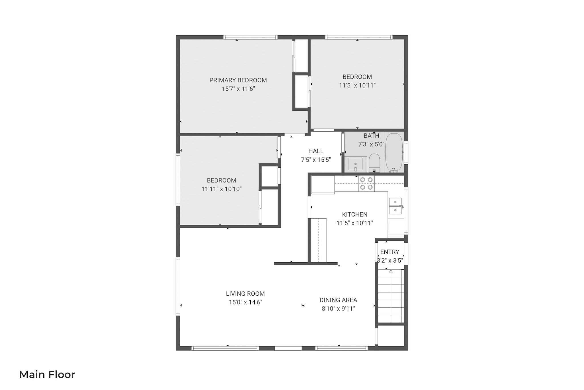 3 Bedrooms Bedrooms, ,1 BathroomBathrooms,Woodford Rentals,For Rent,1345